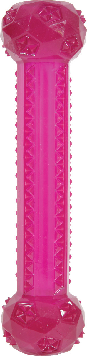 Hračka pes STICK TPR POP kost 25cm růžová Zolux