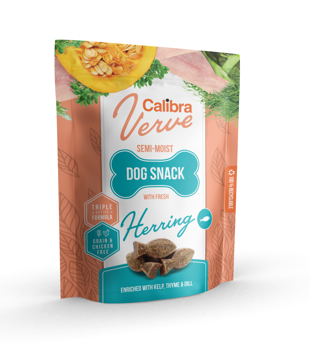 Calibra Dog Verve Semi-Moist Snack Fresh Herring 150g!!!EXPIRÁCIA 05/2026 !!!