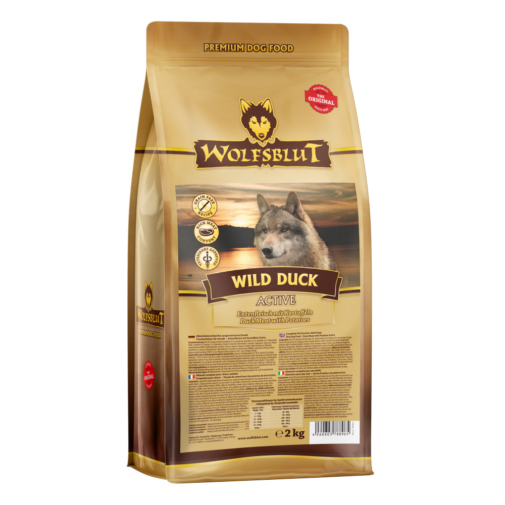 Wolfsblut Dog Active Wild Duck 2kg !!! EXPIRÁCIA 05.11.2026 !!! 