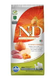 N&D GF Pumpkin DOG Adult M/L Boar & Apple 12kg