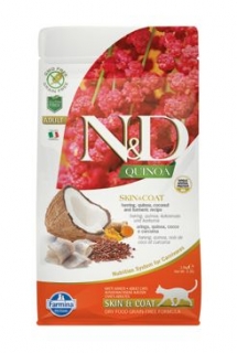 N&D GF Quinoa CAT Skin&Coat Herring & Coconut 1,5kg