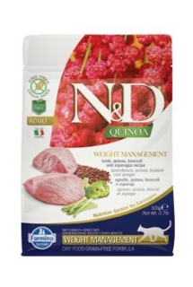 N&D GF Quinoa CAT Weight Mngmnt Lamb & Broccoli 300g