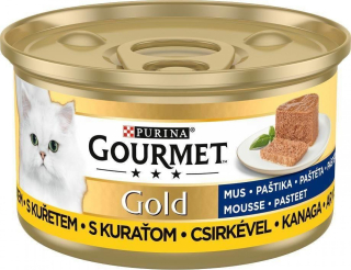 Gourmet Gold konzerva mačka paštéta s kuracím masom 85g