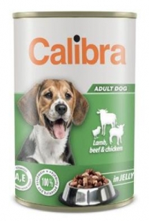 Calibra Dog  konz. jehněčí+hovězí+kuřecí v želé 1240g